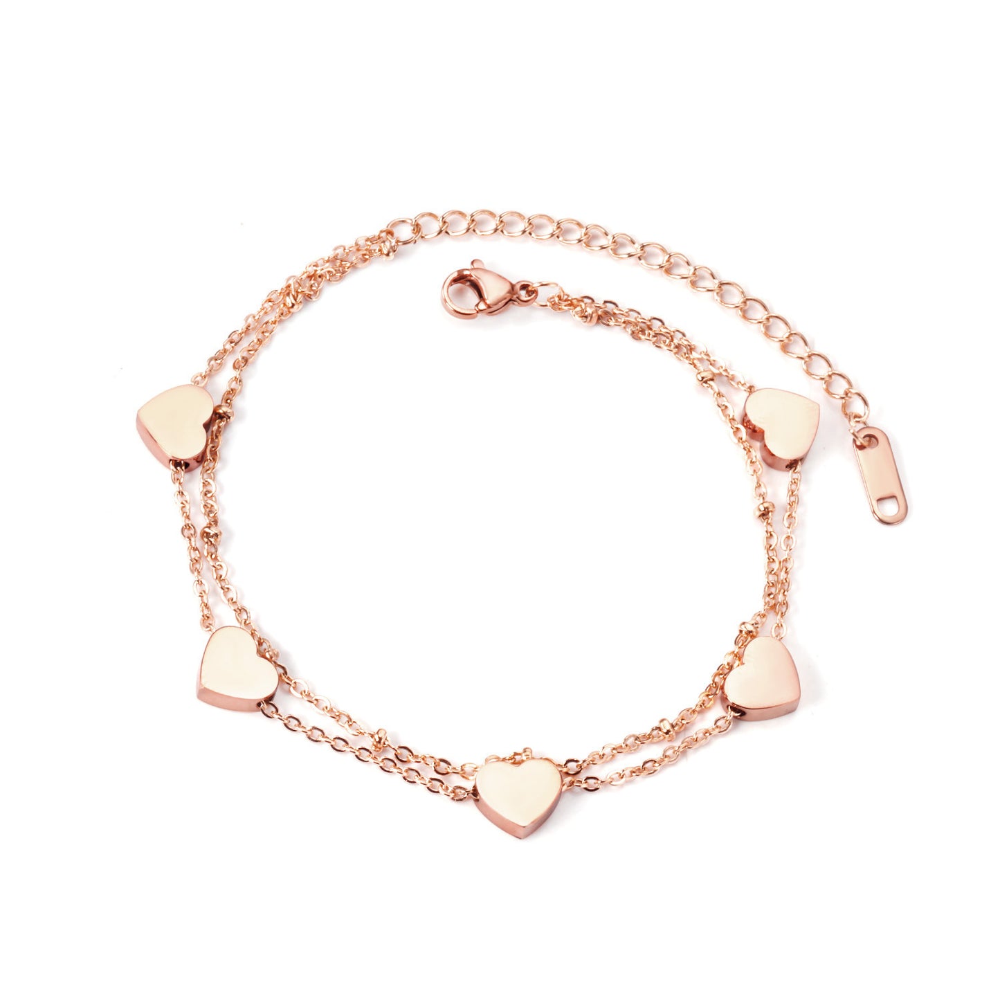 Pulsera Acero Corazones