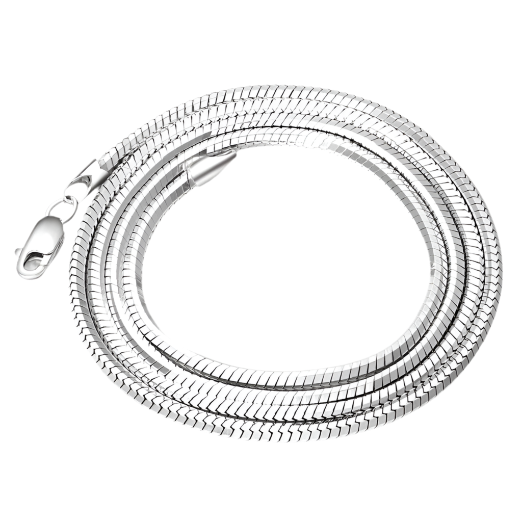 Collar de platino chapado Plata Esterlina