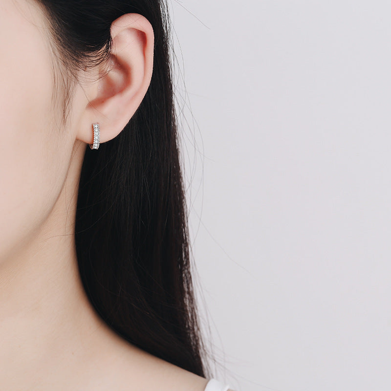 Pendientes Plata S925 con Moissanita