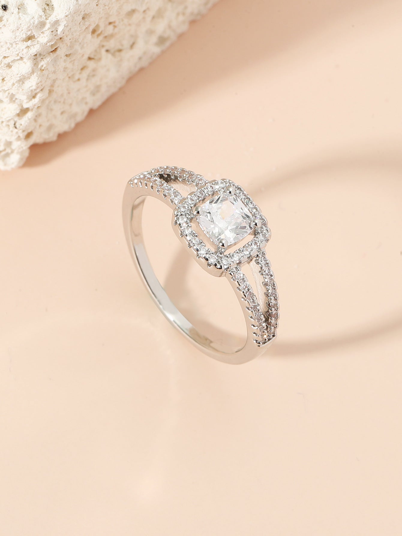 Anillo Plata S925 con circonita Alianza