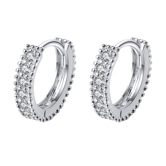 Pendientes Plata S925 con Moissanita