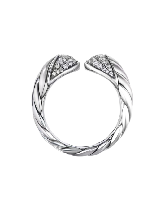 Anillo de Diseño Plata S925 y Circonita