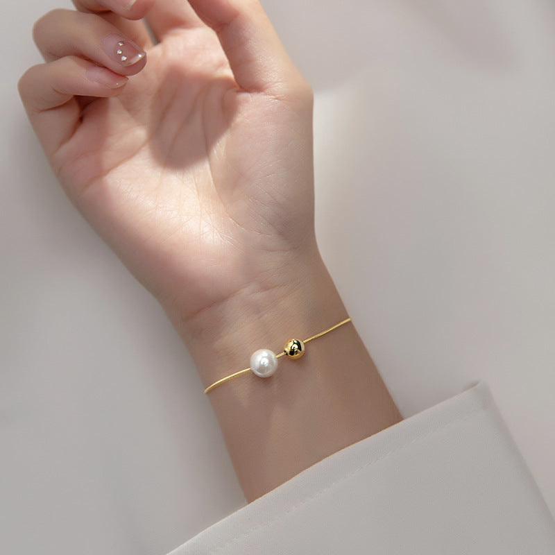 Pulsera Plata S925 con Perla