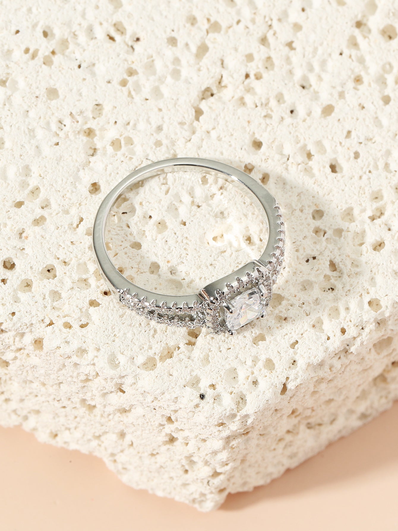 Anillo Plata S925 con circonita Alianza