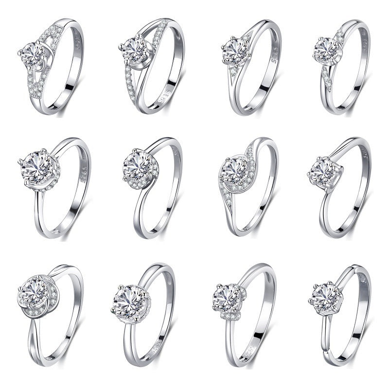 Anillos Plata de Ley S925 con circonio