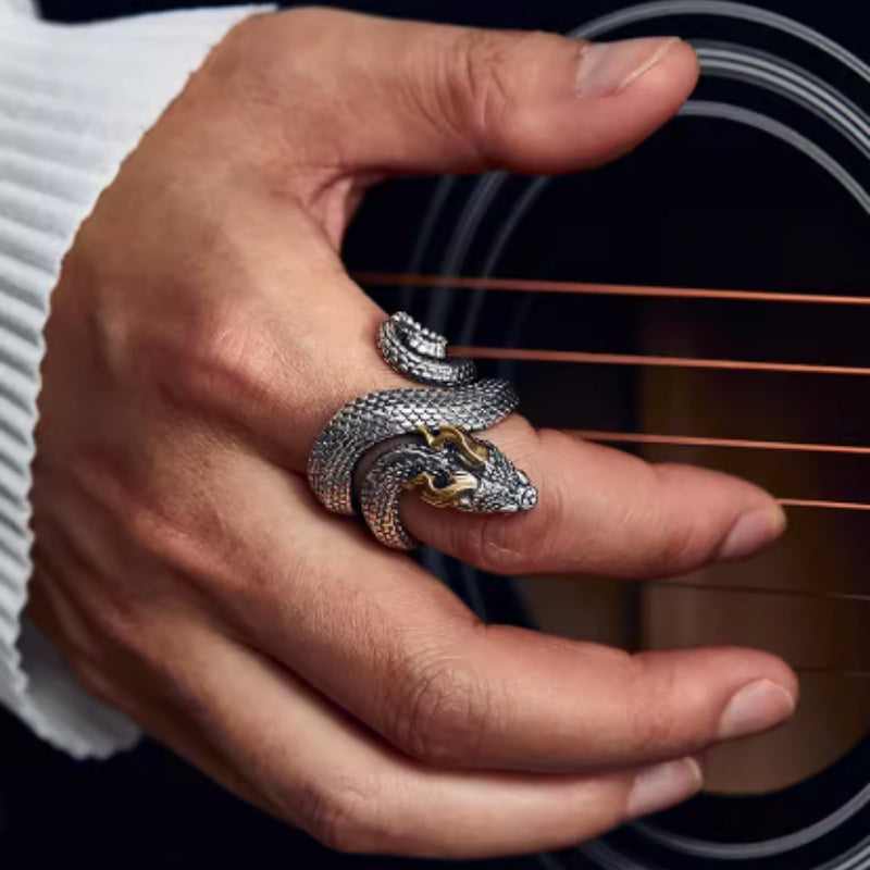 Anillo de Diseño Dragón Plata S925