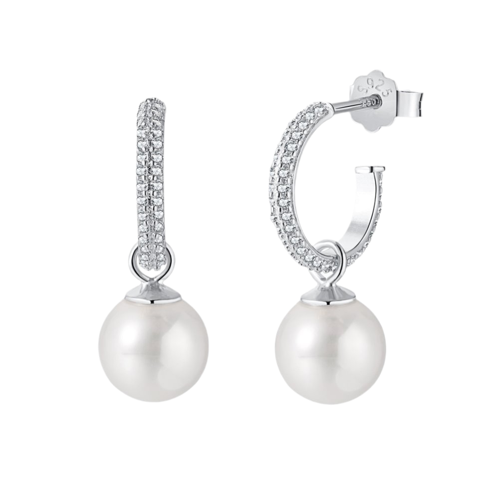 Pendientes Perlas Plata Esterlina