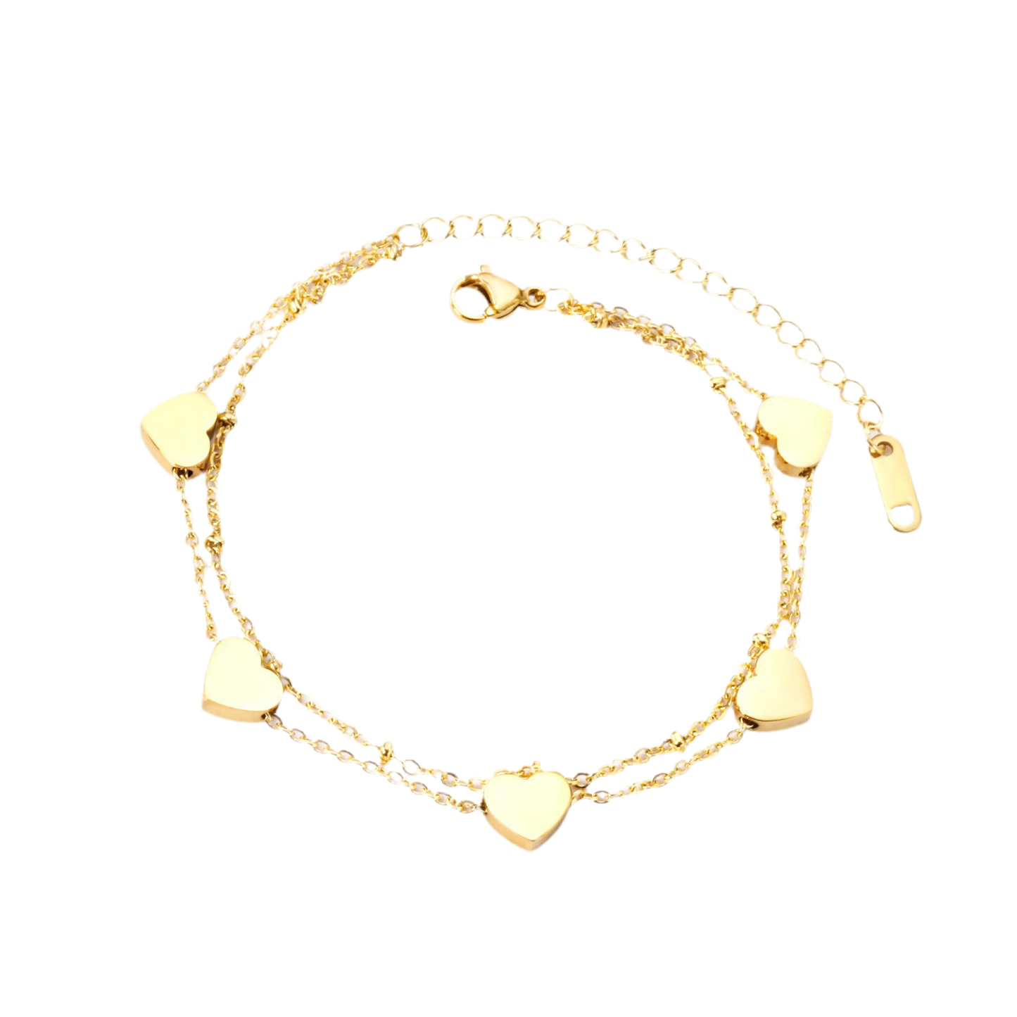 Pulsera Acero Corazones