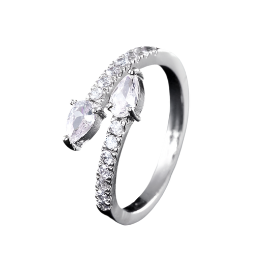 Anillo De Circonio Con Gota De Agua