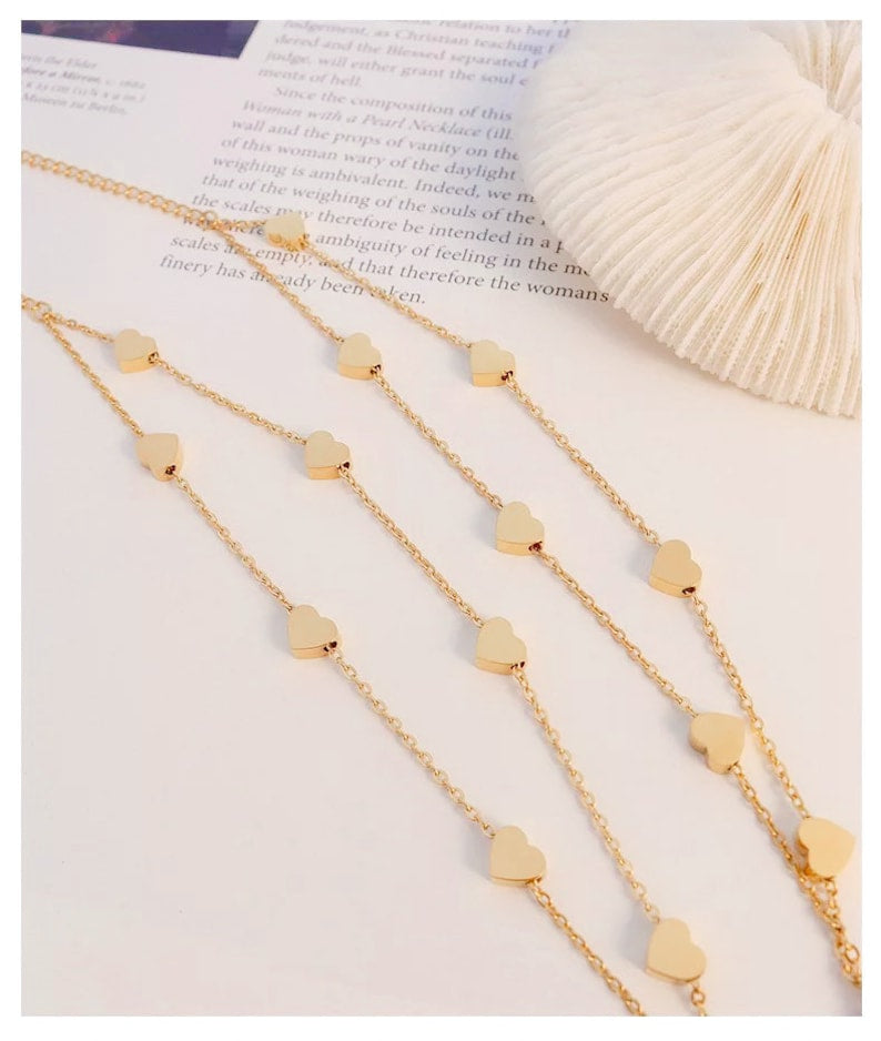 Pulsera Acero Corazones